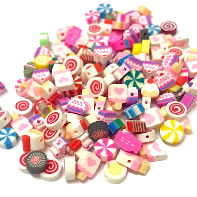 CUENTAS FIMO DULCES COMIDAS 9-12MM APROX - SURTIDAS