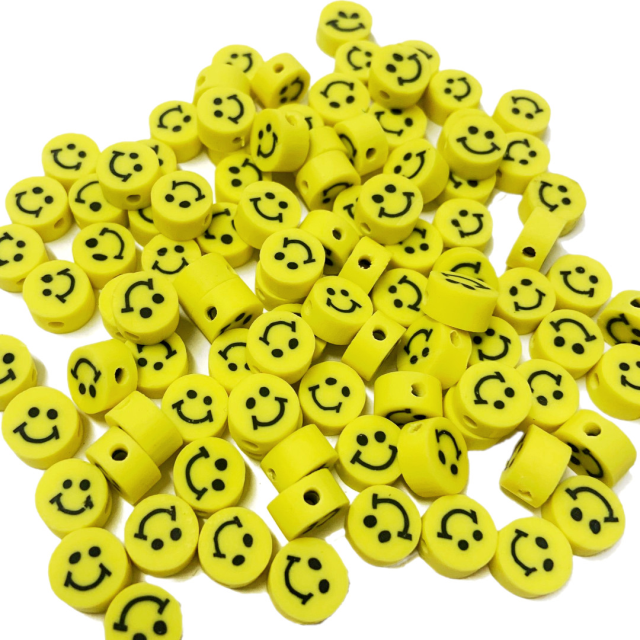 CUENTAS FIMO SMILE 9MM