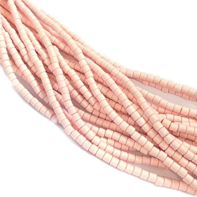 CUENTAS FIMO TUBITOS 6X6MM - SALMON CLARO