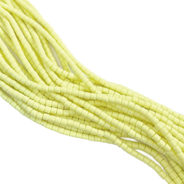 CUENTAS FIMO TUBITOS 6X6MM - AMARILLO