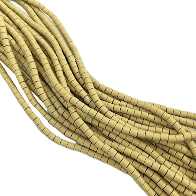 CUENTAS FIMO TUBITOS 6X6MM - VERDE SECO