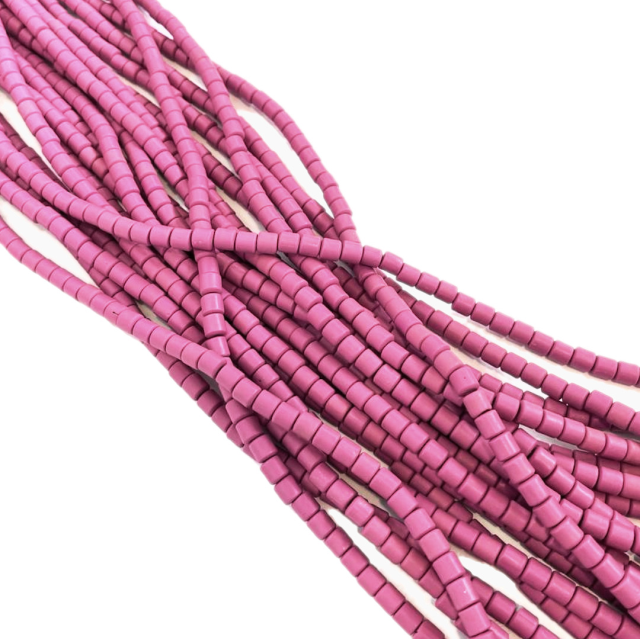 CUENTAS FIMO TUBITOS 6X6MM - VIOLETA