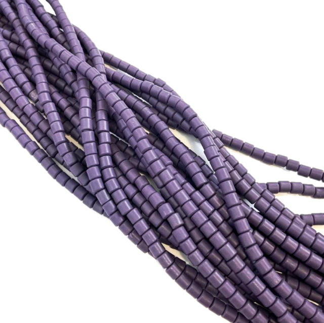 CUENTAS FIMO TUBITOS 6X6MM - VIOLETA OSCURO