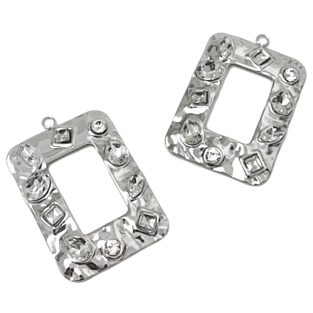 DIJE RECTANGULO 42X31MM - ACERO