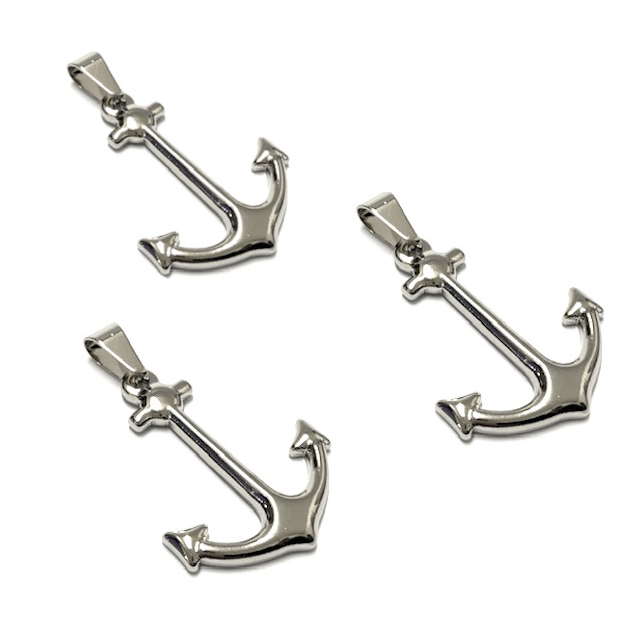 DIJE ANCLA 34X26MM - ACERO