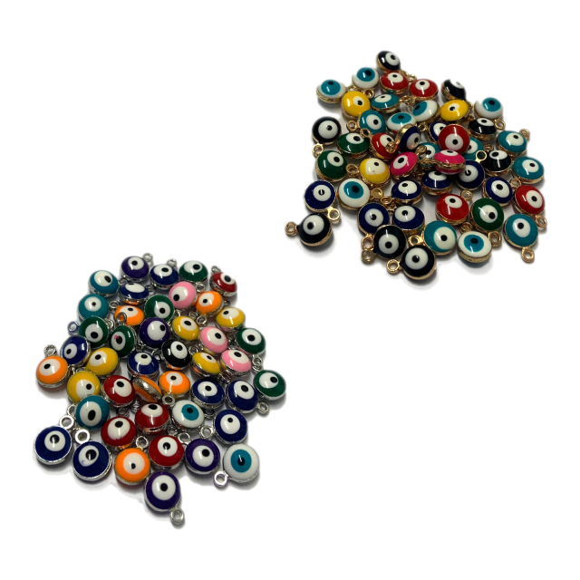 DIJE OJO TURCO 6MM - COLORES SURTIDOS