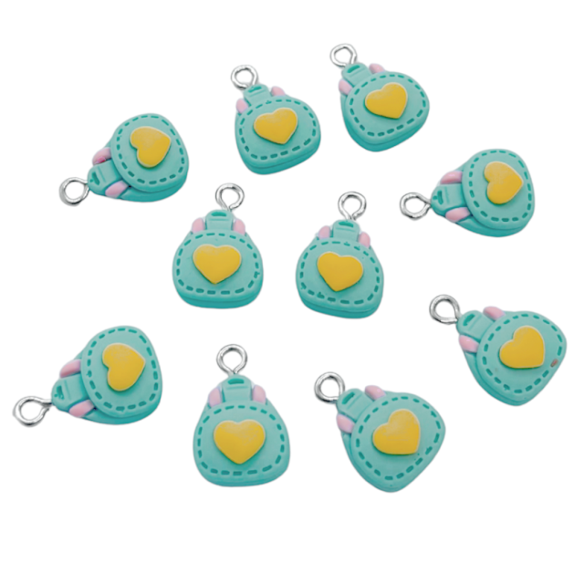 DIJE OBJETO MOCHILA CORAZON 13X12MM