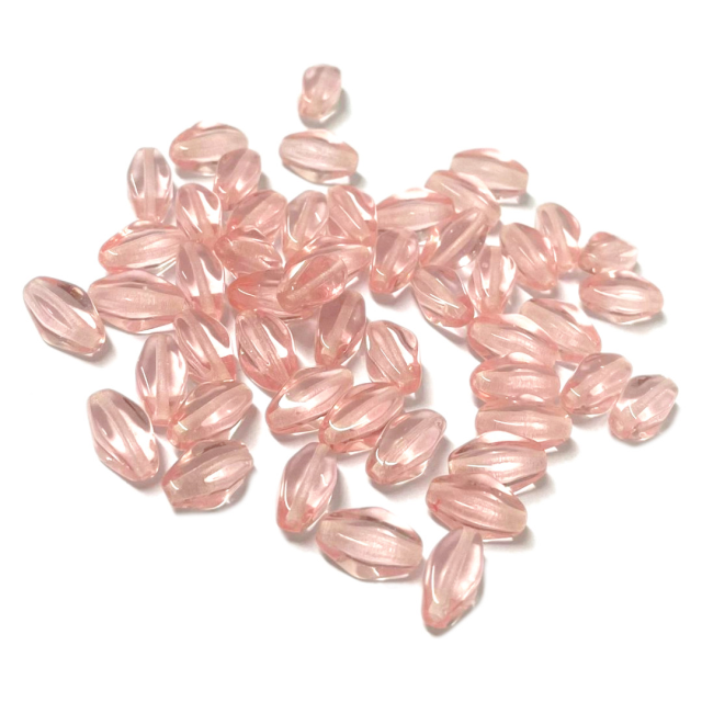 CRISTAL CHECO ROMBO 11X6MM ROSADO TRANSPARENTE