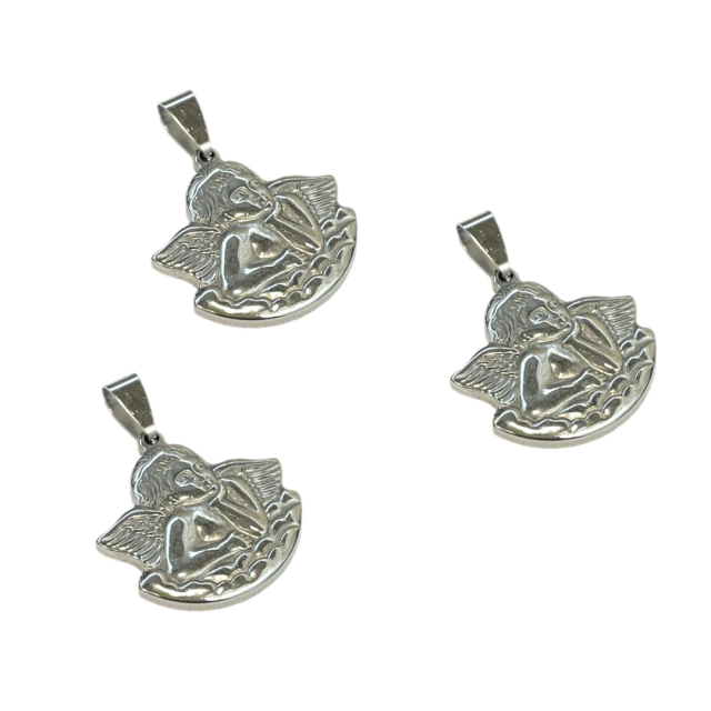 DIJE ANGEL 25X22MM - ACERO