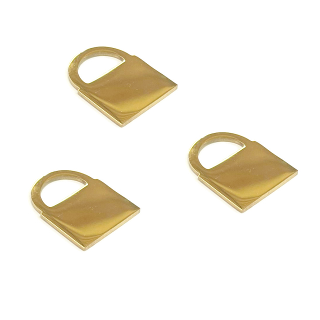 DIJE CANDADO 18X14MM - ACERO DORADO