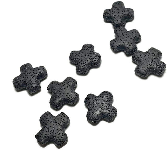 CRUZ DE PIEDRA 25MM - LAVA