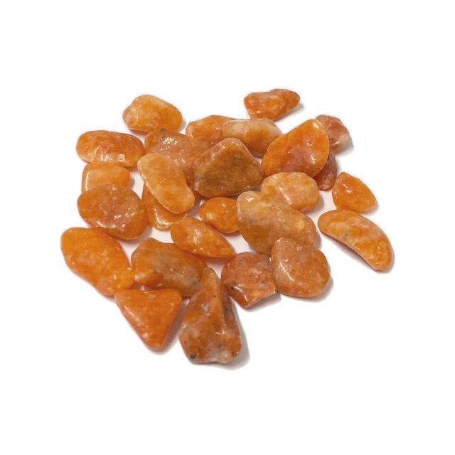 CALCITA NARANJA PULIDA (5-6CM APROX CADA PIEDRA) (2APROX X100G)