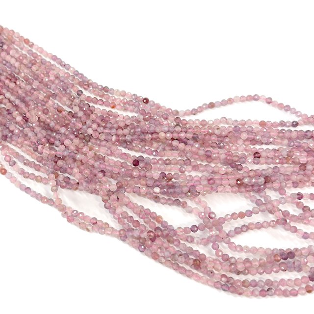 PIEDRAS BOLITAS 3MM FACETADAS - TURMALINA CIRUELA