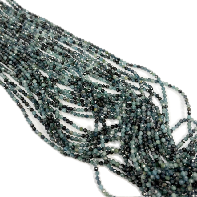 PIEDRAS BOLITAS 3MM FACETADAS - TURMALINA AZUL