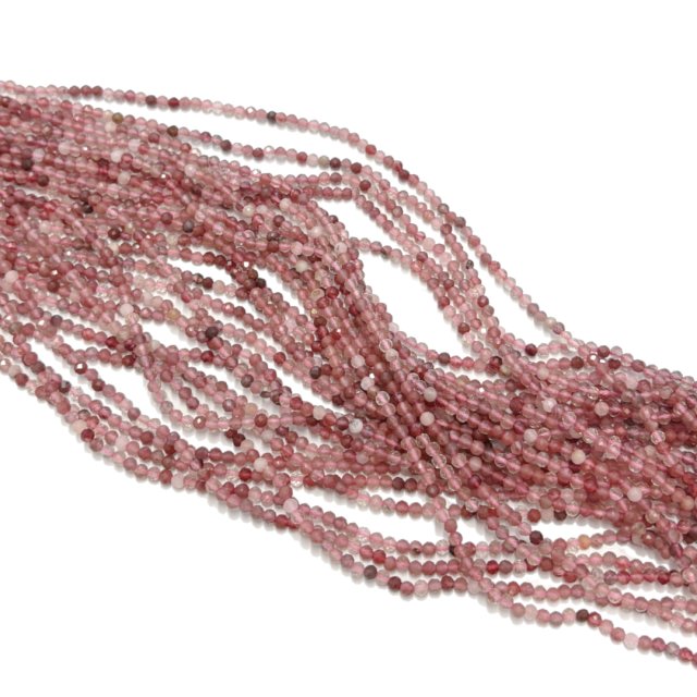 PIEDRAS BOLITAS 3MM FACETADAS - LABRADORITA ROJA ANDESINA