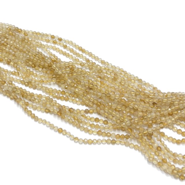 PIEDRAS BOLITAS 3MM FACETADAS -  CITRINO A