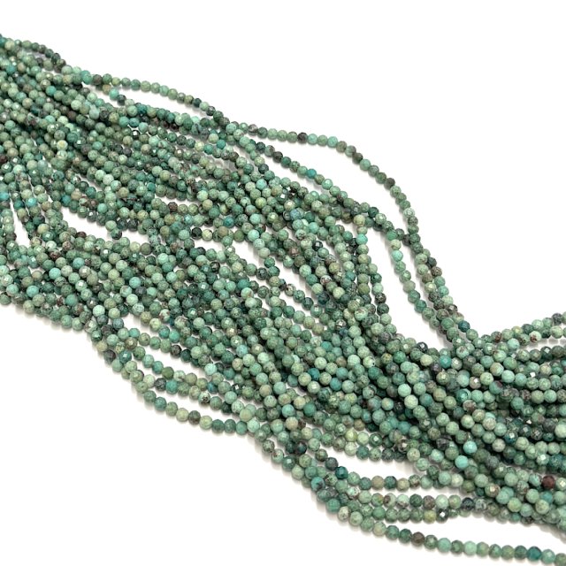PIEDRAS BOLITAS 3MM FACETADAS - CRISOCOLA