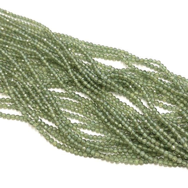 PIEDRAS BOLITAS 3MM FACETADAS - APATITA VERDE