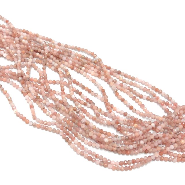 PIEDRAS BOLITAS 3MM FACETADAS - OPALO ROSADO CHINO