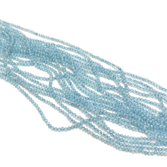 PIEDRAS BOLITAS 3MM FACETADAS - TOPACIO AZUL