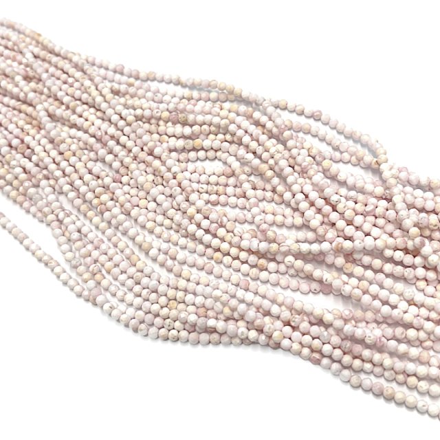 PIEDRAS BOLITAS 3MM FACETADAS - OPALO ROSA