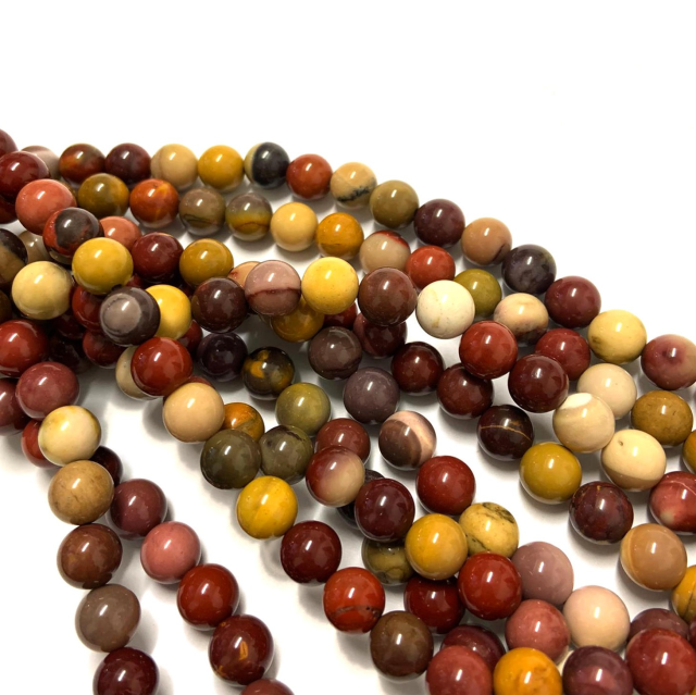 PIEDRAS BOLITAS 10MM - JASPE AUSTRALIANO O MOOKAITE