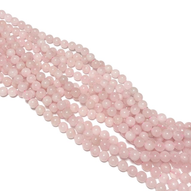 PIEDRAS BOLITAS 10MM - CUARZO ROSA (COLOR REALZADO CON TINTA)