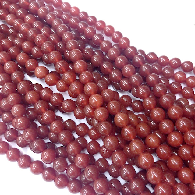 PIEDRAS BOLITAS 10MM - AGATA ROJA