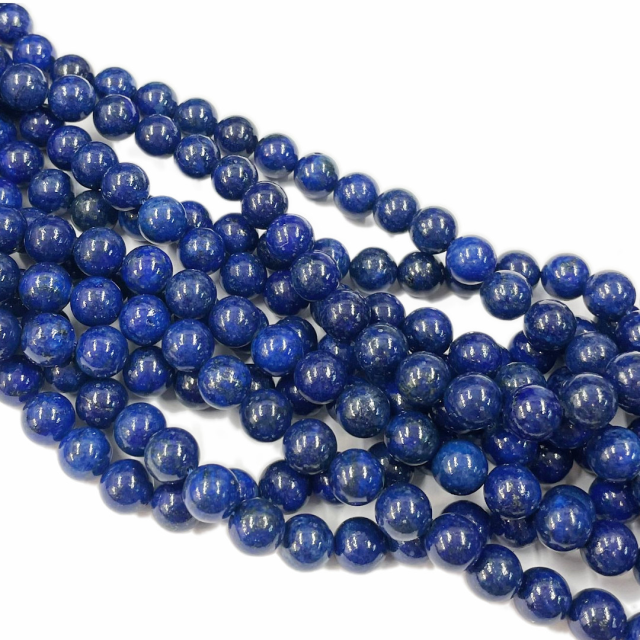 PIEDRAS BOLITAS 10MM - LAPISLAZULI (COLOR REALZADO CON TINTA)