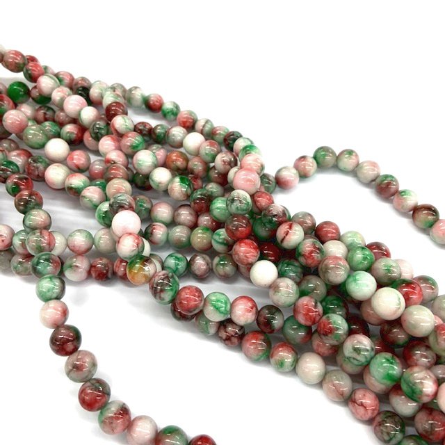 PIEDRAS BOLITAS 10MM - JADE COREANO IMITACION (TEÑIDO)