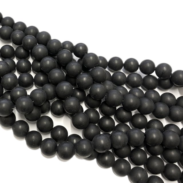PIEDRAS BOLITAS 14MM - ONIX NEGRO MATE