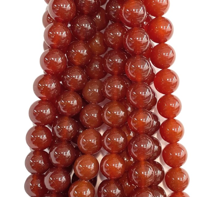 PIEDRAS BOLITAS 14MM - AGATA ROJA