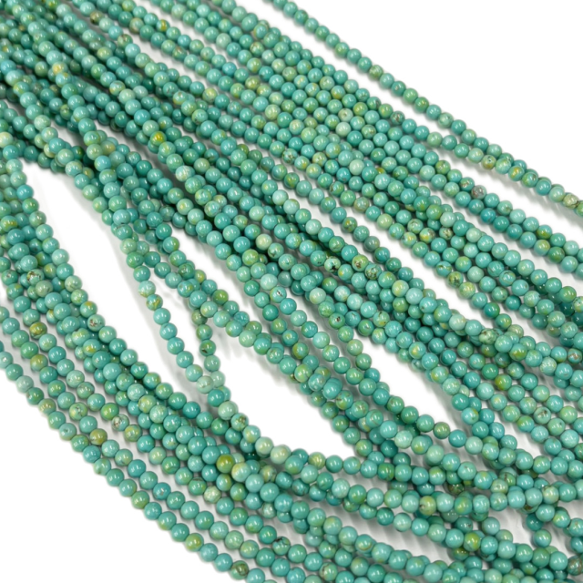 PIEDRAS BOLITAS 3MM - TURQUESA MIX