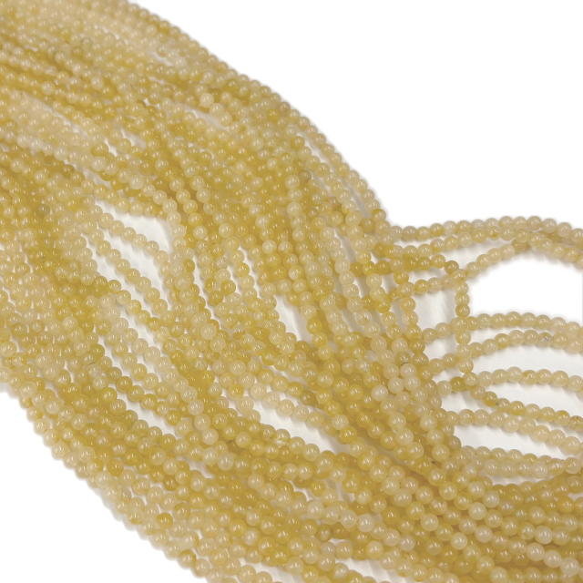 PIEDRAS BOLITAS 3MM - JADE AMARILLO