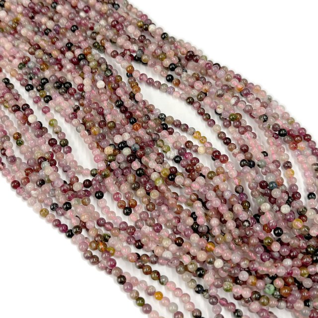 PIEDRAS BOLITAS 3MM - TURMALINA MIX