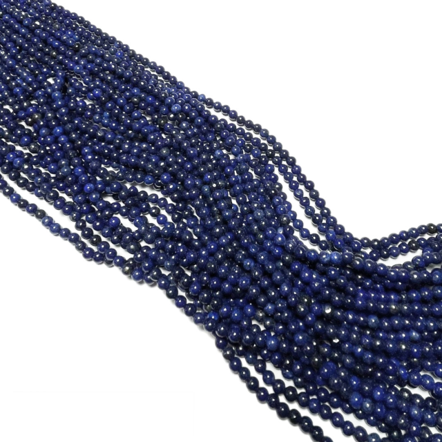 PIEDRAS BOLITAS 4-4.5MM APROX- LAPISLAZULI (COLOR REALZADO CON TINTA)