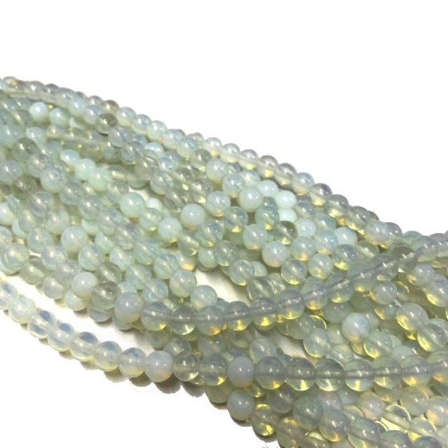 PIEDRAS BOLITAS 4MM - OPALINA (DE LABORATORIO)