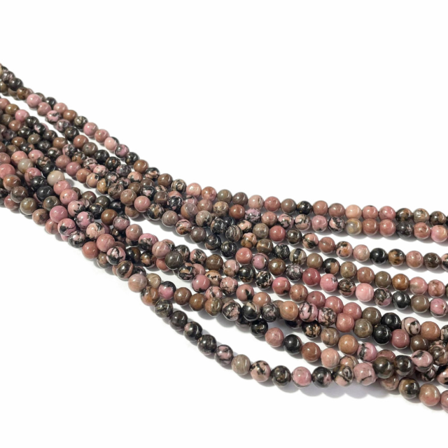 PIEDRAS BOLITAS 4MM - RODONITA