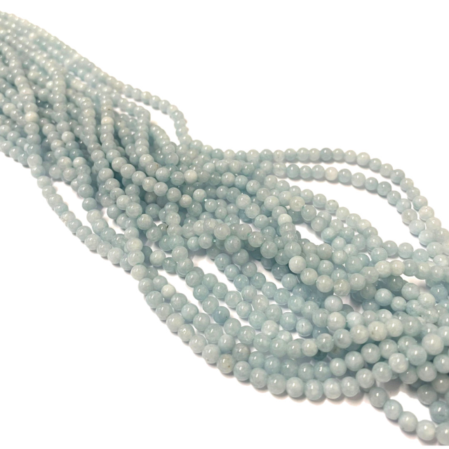 PIEDRAS BOLITAS 4MM - CUARZO AZUL (COLOR REALZADO CON TINTA)