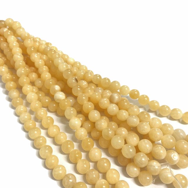 PIEDRAS BOLITAS 4MM - JADE AMARILLO