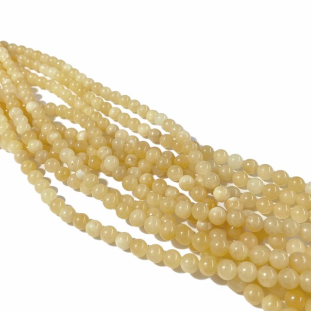 PIEDRAS BOLITAS 6MM - JADE AMARILLO