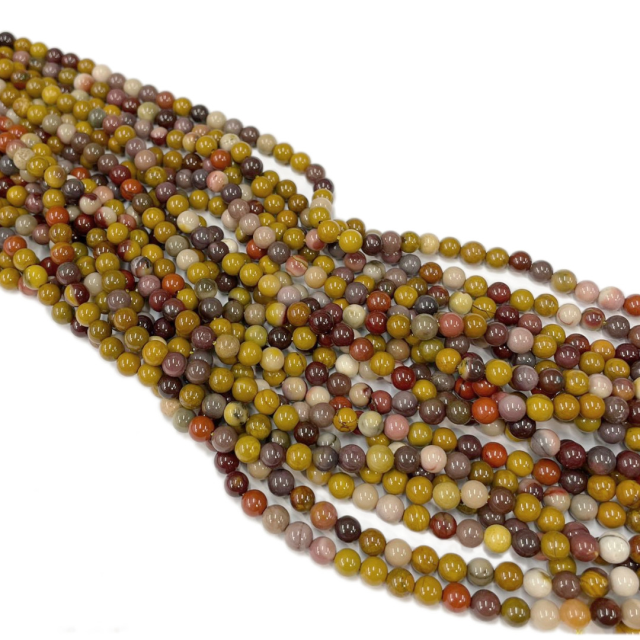 PIEDRAS BOLITAS 6MM - JASPE AUSTRALIANO O MOOKAITE