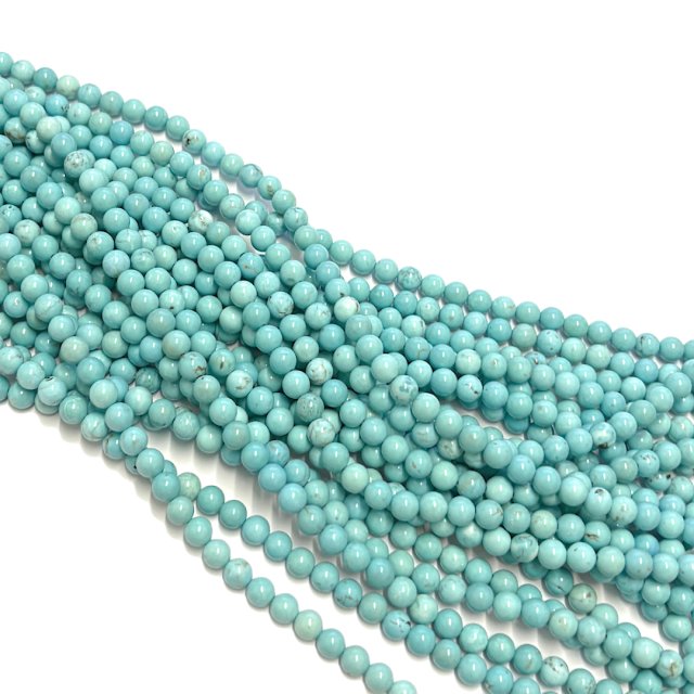 PIEDRAS BOLITAS 6MM - TURQUESA CHINA (IMITACION)