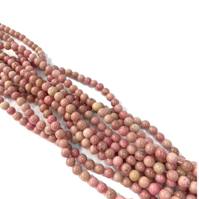 PIEDRAS BOLITAS 6MM - RODONITA ROSADA