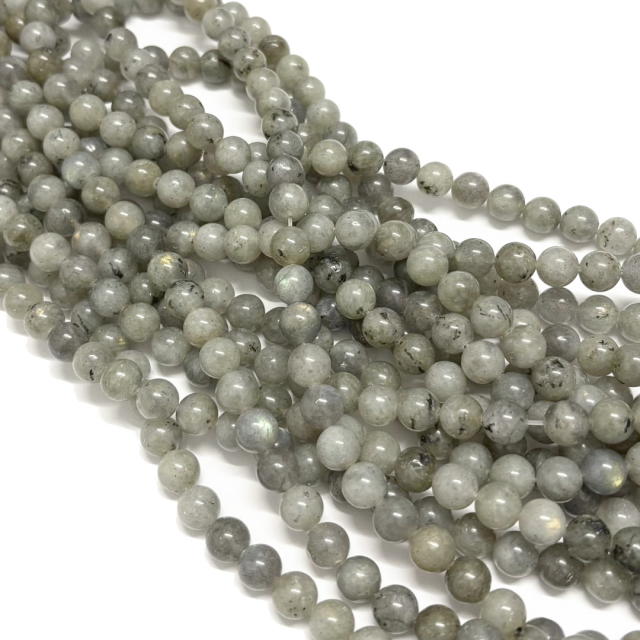 PIEDRAS BOLITAS 8MM - LABRADORITA PLATEADA