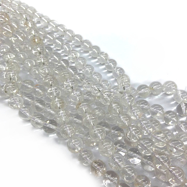 PIEDRAS BOLITAS 8MM - CUARZO BLANCO O CUARZO CRISTAL