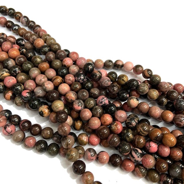 PIEDRAS BOLITAS 8MM - RODONITA