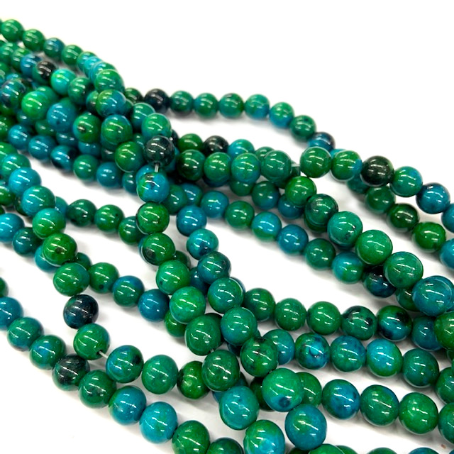 PIEDRAS BOLITAS 8MM - CRISOCOLA IMITACION