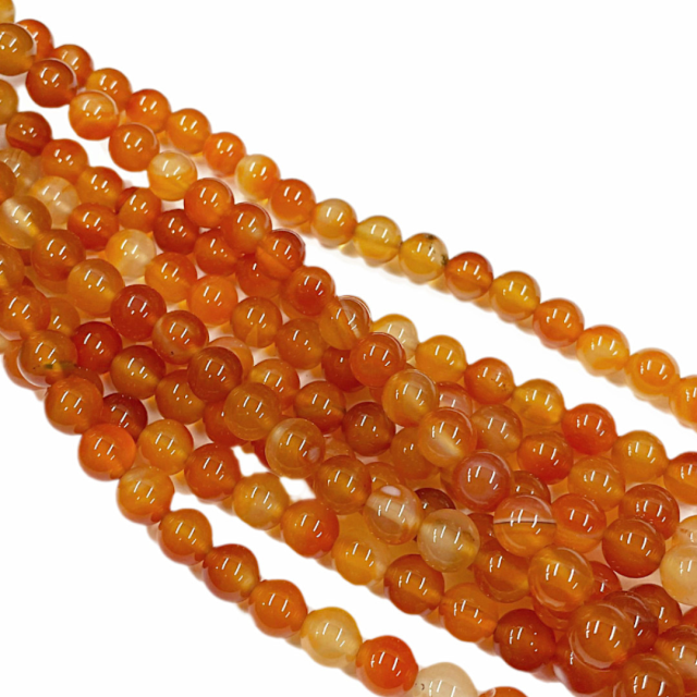 PIEDRAS BOLITAS 8MM - CORNALINA