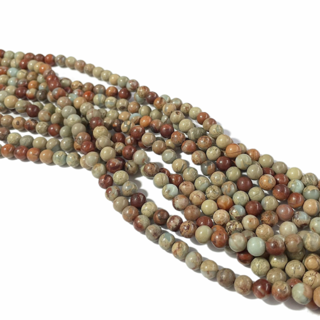 PIEDRAS BOLITAS 8MM - JASPE SERPENTINA